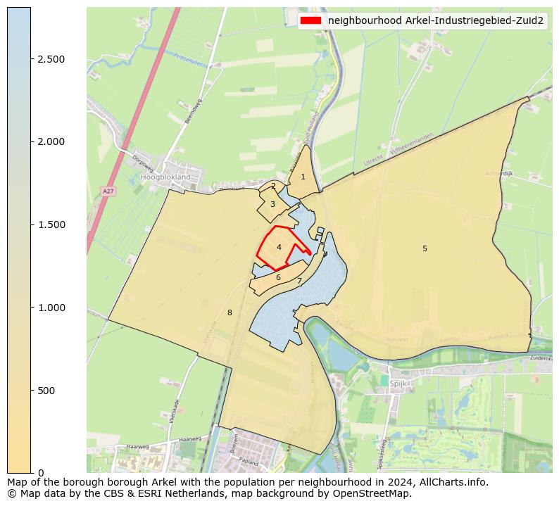 Image of the neighbourhood Arkel-Industriegebied-Zuid2 at the map. This image is used as introduction to this page. This page shows a lot of information about the population in the neighbourhood Arkel-Industriegebied-Zuid2 (such as the distribution by age groups of the residents, the composition of households, whether inhabitants are natives or Dutch with an immigration background, data about the houses (numbers, types, price development, use, type of property, ...) and more (car ownership, energy consumption, ...) based on open data from the Dutch Central Bureau of Statistics and various other sources!