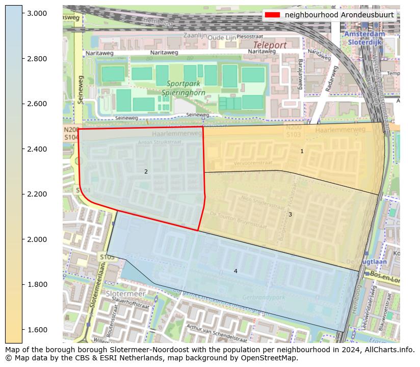 Image of the neighbourhood Arondeusbuurt at the map. This image is used as introduction to this page. This page shows a lot of information about the population in the neighbourhood Arondeusbuurt (such as the distribution by age groups of the residents, the composition of households, whether inhabitants are natives or Dutch with an immigration background, data about the houses (numbers, types, price development, use, type of property, ...) and more (car ownership, energy consumption, ...) based on open data from the Dutch Central Bureau of Statistics and various other sources!