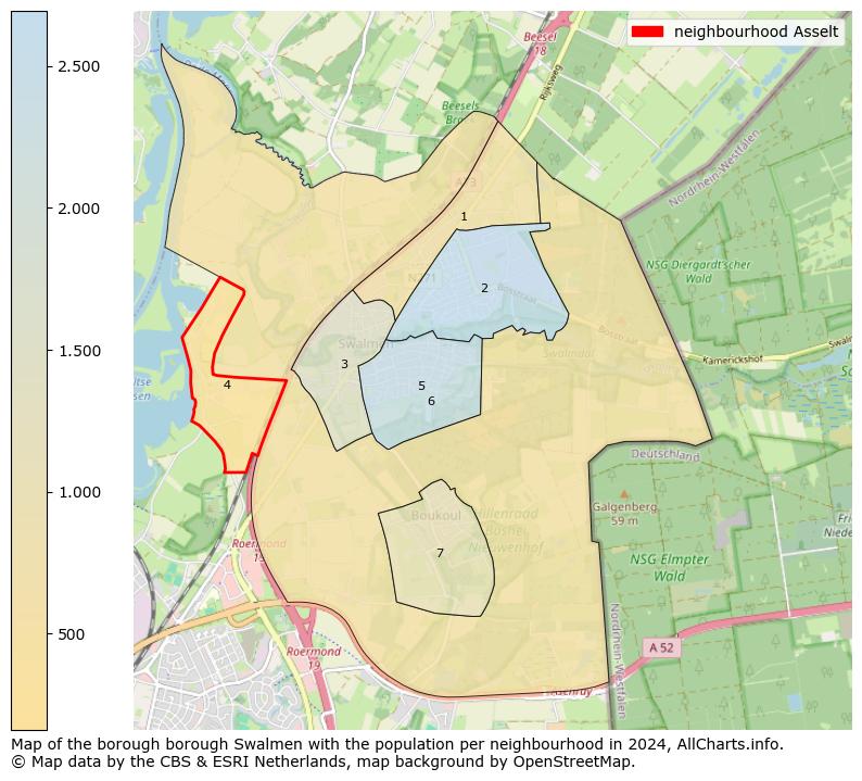 Image of the neighbourhood Asselt at the map. This image is used as introduction to this page. This page shows a lot of information about the population in the neighbourhood Asselt (such as the distribution by age groups of the residents, the composition of households, whether inhabitants are natives or Dutch with an immigration background, data about the houses (numbers, types, price development, use, type of property, ...) and more (car ownership, energy consumption, ...) based on open data from the Dutch Central Bureau of Statistics and various other sources!