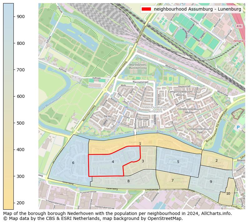 Image of the neighbourhood Assumburg - Lunenburg at the map. This image is used as introduction to this page. This page shows a lot of information about the population in the neighbourhood Assumburg - Lunenburg (such as the distribution by age groups of the residents, the composition of households, whether inhabitants are natives or Dutch with an immigration background, data about the houses (numbers, types, price development, use, type of property, ...) and more (car ownership, energy consumption, ...) based on open data from the Dutch Central Bureau of Statistics and various other sources!