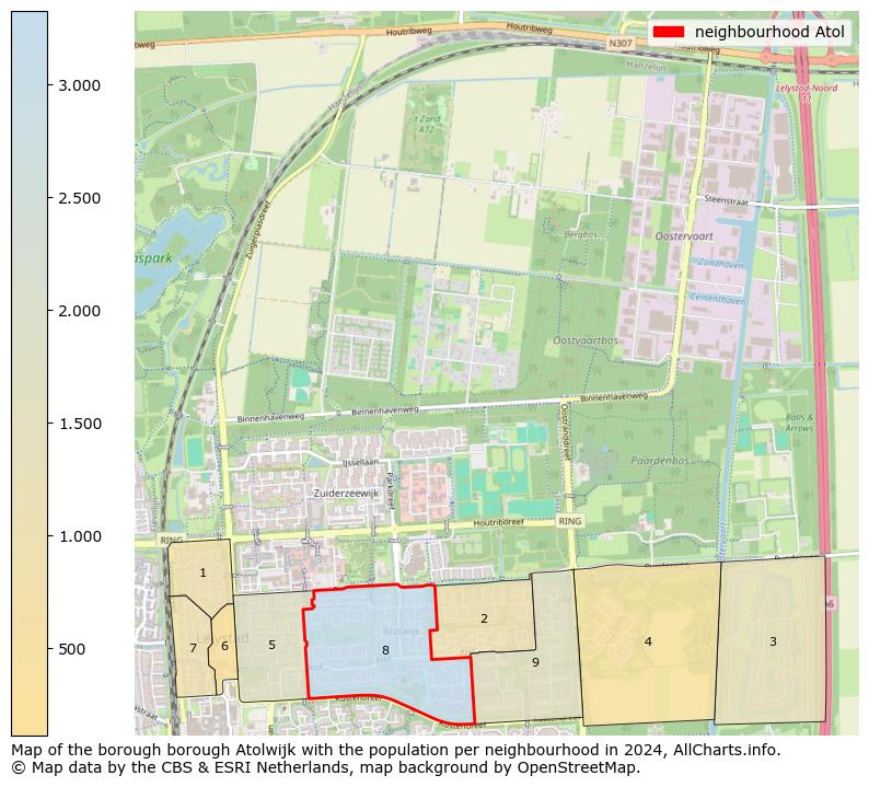 Image of the neighbourhood Atol at the map. This image is used as introduction to this page. This page shows a lot of information about the population in the neighbourhood Atol (such as the distribution by age groups of the residents, the composition of households, whether inhabitants are natives or Dutch with an immigration background, data about the houses (numbers, types, price development, use, type of property, ...) and more (car ownership, energy consumption, ...) based on open data from the Dutch Central Bureau of Statistics and various other sources!