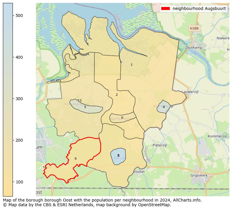 Image of the neighbourhood Augsbuurt at the map. This image is used as introduction to this page. This page shows a lot of information about the population in the neighbourhood Augsbuurt (such as the distribution by age groups of the residents, the composition of households, whether inhabitants are natives or Dutch with an immigration background, data about the houses (numbers, types, price development, use, type of property, ...) and more (car ownership, energy consumption, ...) based on open data from the Dutch Central Bureau of Statistics and various other sources!