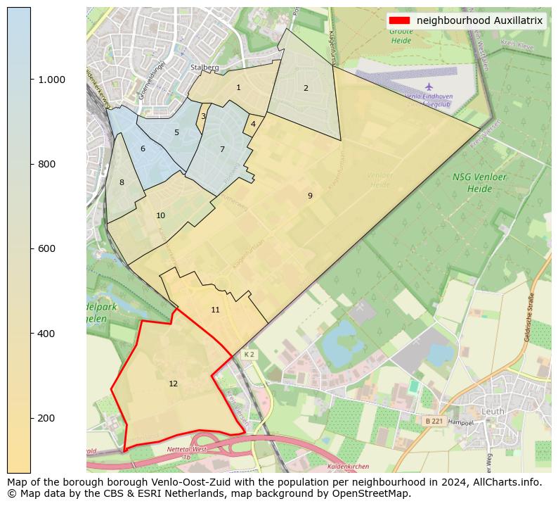 Image of the neighbourhood Auxillatrix at the map. This image is used as introduction to this page. This page shows a lot of information about the population in the neighbourhood Auxillatrix (such as the distribution by age groups of the residents, the composition of households, whether inhabitants are natives or Dutch with an immigration background, data about the houses (numbers, types, price development, use, type of property, ...) and more (car ownership, energy consumption, ...) based on open data from the Dutch Central Bureau of Statistics and various other sources!