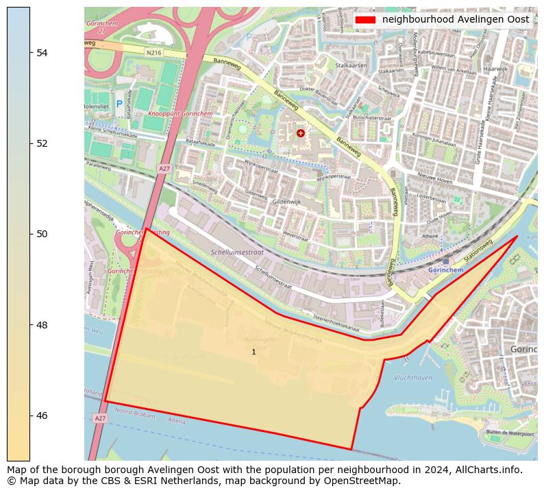 Image of the neighbourhood Avelingen Oost at the map. This image is used as introduction to this page. This page shows a lot of information about the population in the neighbourhood Avelingen Oost (such as the distribution by age groups of the residents, the composition of households, whether inhabitants are natives or Dutch with an immigration background, data about the houses (numbers, types, price development, use, type of property, ...) and more (car ownership, energy consumption, ...) based on open data from the Dutch Central Bureau of Statistics and various other sources!