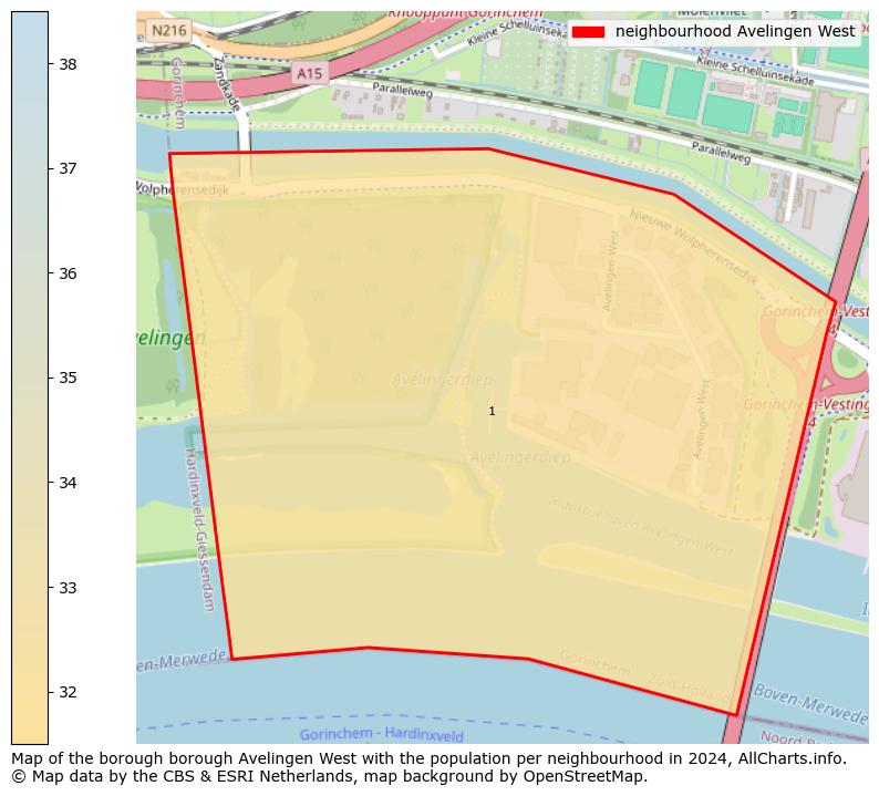 Image of the neighbourhood Avelingen West at the map. This image is used as introduction to this page. This page shows a lot of information about the population in the neighbourhood Avelingen West (such as the distribution by age groups of the residents, the composition of households, whether inhabitants are natives or Dutch with an immigration background, data about the houses (numbers, types, price development, use, type of property, ...) and more (car ownership, energy consumption, ...) based on open data from the Dutch Central Bureau of Statistics and various other sources!