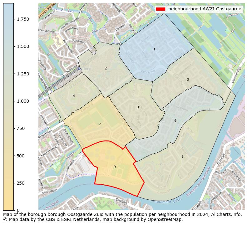 Image of the neighbourhood AWZI Oostgaarde at the map. This image is used as introduction to this page. This page shows a lot of information about the population in the neighbourhood AWZI Oostgaarde (such as the distribution by age groups of the residents, the composition of households, whether inhabitants are natives or Dutch with an immigration background, data about the houses (numbers, types, price development, use, type of property, ...) and more (car ownership, energy consumption, ...) based on open data from the Dutch Central Bureau of Statistics and various other sources!