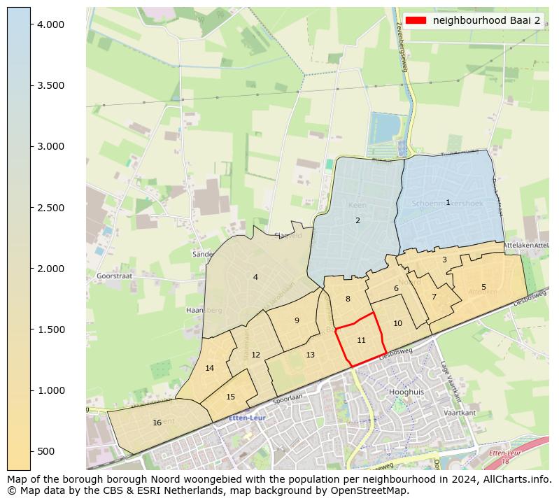 Image of the neighbourhood Baai 2 at the map. This image is used as introduction to this page. This page shows a lot of information about the population in the neighbourhood Baai 2 (such as the distribution by age groups of the residents, the composition of households, whether inhabitants are natives or Dutch with an immigration background, data about the houses (numbers, types, price development, use, type of property, ...) and more (car ownership, energy consumption, ...) based on open data from the Dutch Central Bureau of Statistics and various other sources!