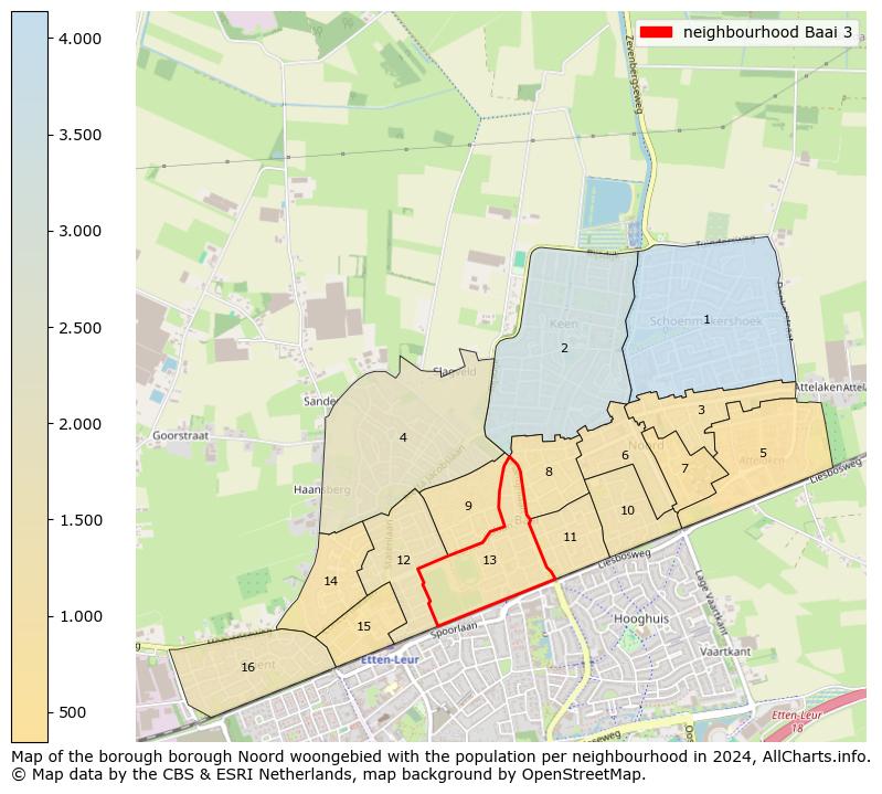 Image of the neighbourhood Baai 3 at the map. This image is used as introduction to this page. This page shows a lot of information about the population in the neighbourhood Baai 3 (such as the distribution by age groups of the residents, the composition of households, whether inhabitants are natives or Dutch with an immigration background, data about the houses (numbers, types, price development, use, type of property, ...) and more (car ownership, energy consumption, ...) based on open data from the Dutch Central Bureau of Statistics and various other sources!