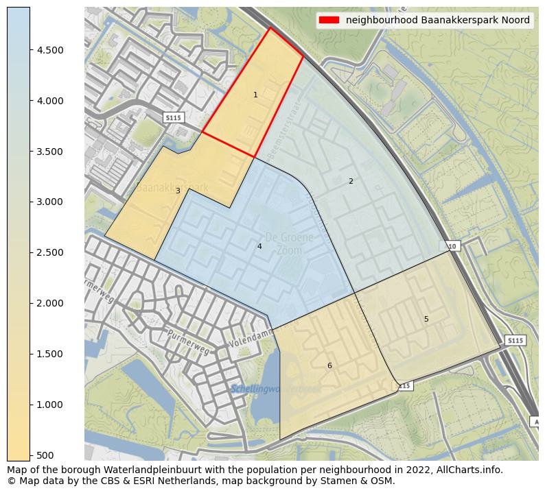 Map of the borough Waterlandpleinbuurt with the population per neighbourhood in 2022. This page shows a lot of information about residents (such as the distribution by age groups, family composition, gender, native or Dutch with an immigration background, ...), homes (numbers, types, price development, use, type of property, ...) and more (car ownership, energy consumption, ...) based on open data from the Dutch Central Bureau of Statistics and various other sources!
