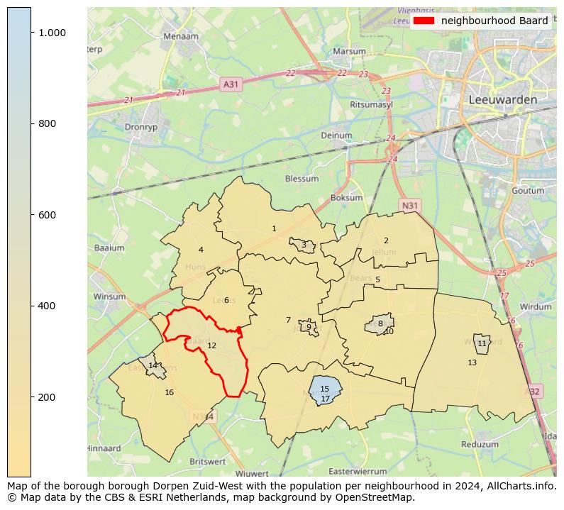 Image of the neighbourhood Baard at the map. This image is used as introduction to this page. This page shows a lot of information about the population in the neighbourhood Baard (such as the distribution by age groups of the residents, the composition of households, whether inhabitants are natives or Dutch with an immigration background, data about the houses (numbers, types, price development, use, type of property, ...) and more (car ownership, energy consumption, ...) based on open data from the Dutch Central Bureau of Statistics and various other sources!