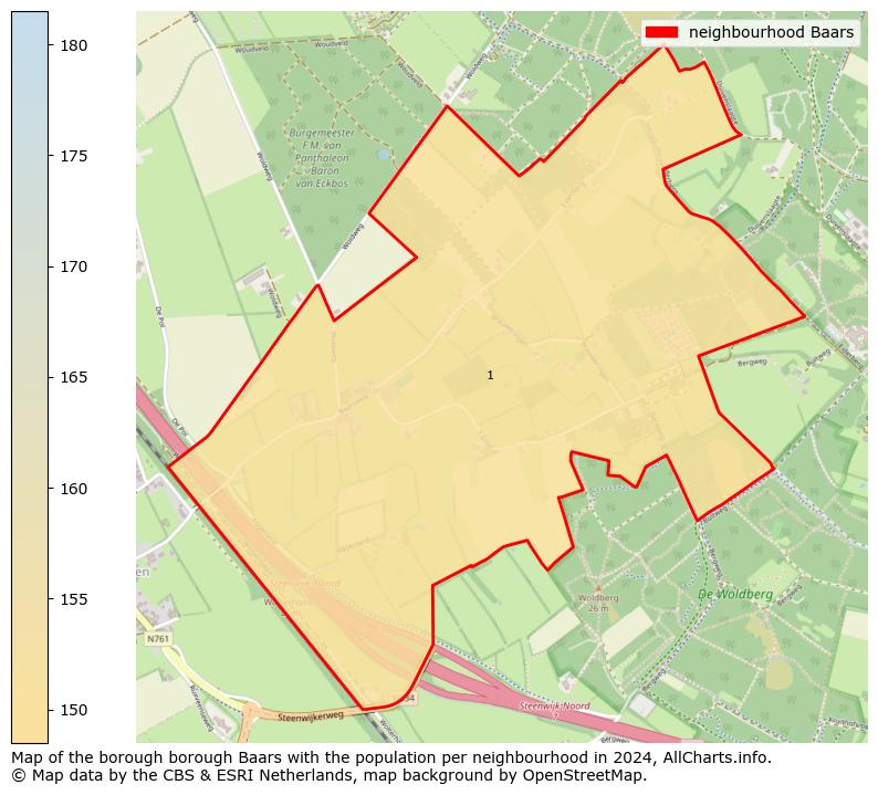 Image of the neighbourhood Baars at the map. This image is used as introduction to this page. This page shows a lot of information about the population in the neighbourhood Baars (such as the distribution by age groups of the residents, the composition of households, whether inhabitants are natives or Dutch with an immigration background, data about the houses (numbers, types, price development, use, type of property, ...) and more (car ownership, energy consumption, ...) based on open data from the Dutch Central Bureau of Statistics and various other sources!