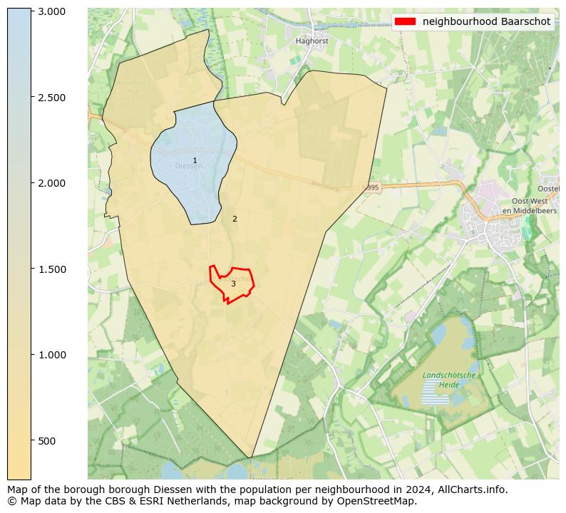 Image of the neighbourhood Baarschot at the map. This image is used as introduction to this page. This page shows a lot of information about the population in the neighbourhood Baarschot (such as the distribution by age groups of the residents, the composition of households, whether inhabitants are natives or Dutch with an immigration background, data about the houses (numbers, types, price development, use, type of property, ...) and more (car ownership, energy consumption, ...) based on open data from the Dutch Central Bureau of Statistics and various other sources!