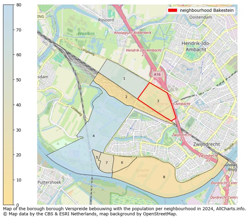 Image of the neighbourhood Bakestein at the map. This image is used as introduction to this page. This page shows a lot of information about the population in the neighbourhood Bakestein (such as the distribution by age groups of the residents, the composition of households, whether inhabitants are natives or Dutch with an immigration background, data about the houses (numbers, types, price development, use, type of property, ...) and more (car ownership, energy consumption, ...) based on open data from the Dutch Central Bureau of Statistics and various other sources!