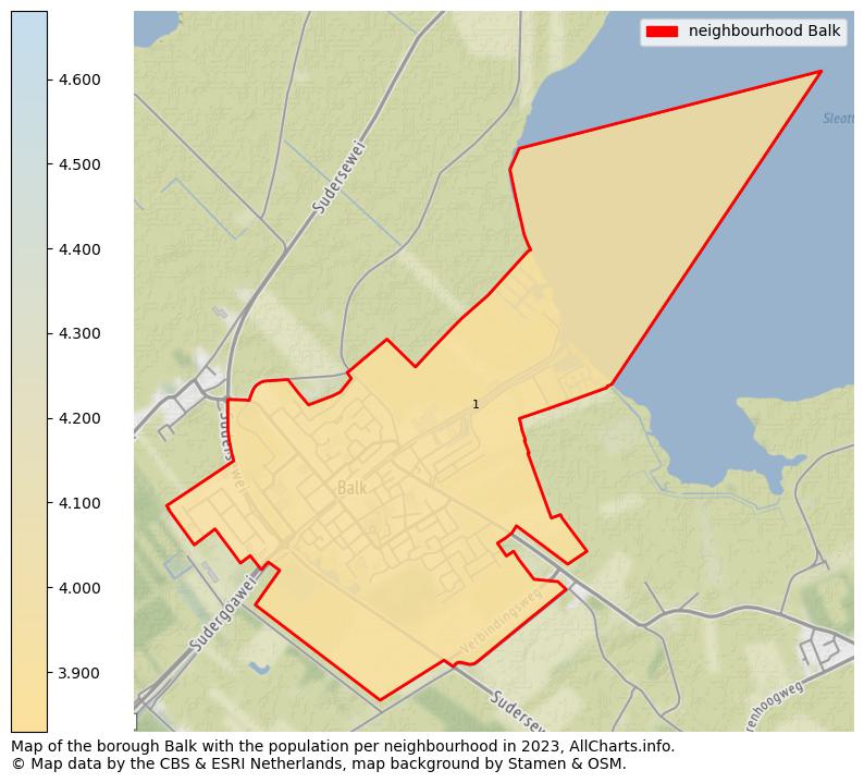 Map of the borough Balk with the population per neighbourhood in 2023. This page shows a lot of information about residents (such as the distribution by age groups, family composition, gender, native or Dutch with an immigration background, ...), homes (numbers, types, price development, use, type of property, ...) and more (car ownership, energy consumption, ...) based on open data from the Dutch Central Bureau of Statistics and various other sources!