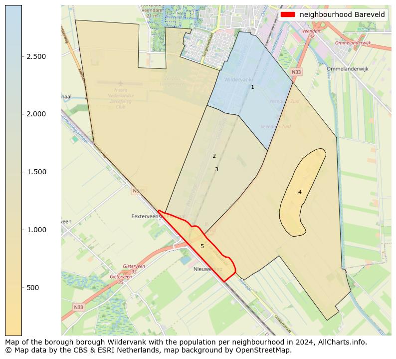 Image of the neighbourhood Bareveld at the map. This image is used as introduction to this page. This page shows a lot of information about the population in the neighbourhood Bareveld (such as the distribution by age groups of the residents, the composition of households, whether inhabitants are natives or Dutch with an immigration background, data about the houses (numbers, types, price development, use, type of property, ...) and more (car ownership, energy consumption, ...) based on open data from the Dutch Central Bureau of Statistics and various other sources!