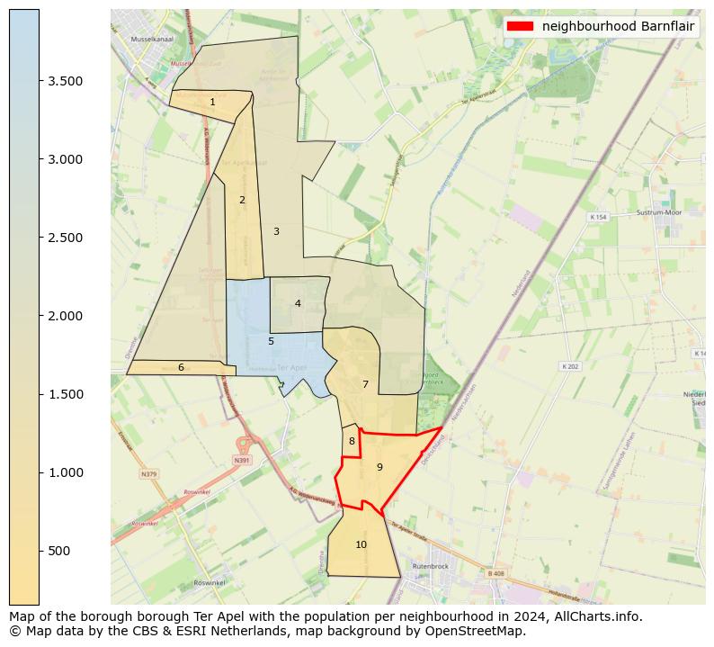 Image of the neighbourhood Barnflair at the map. This image is used as introduction to this page. This page shows a lot of information about the population in the neighbourhood Barnflair (such as the distribution by age groups of the residents, the composition of households, whether inhabitants are natives or Dutch with an immigration background, data about the houses (numbers, types, price development, use, type of property, ...) and more (car ownership, energy consumption, ...) based on open data from the Dutch Central Bureau of Statistics and various other sources!