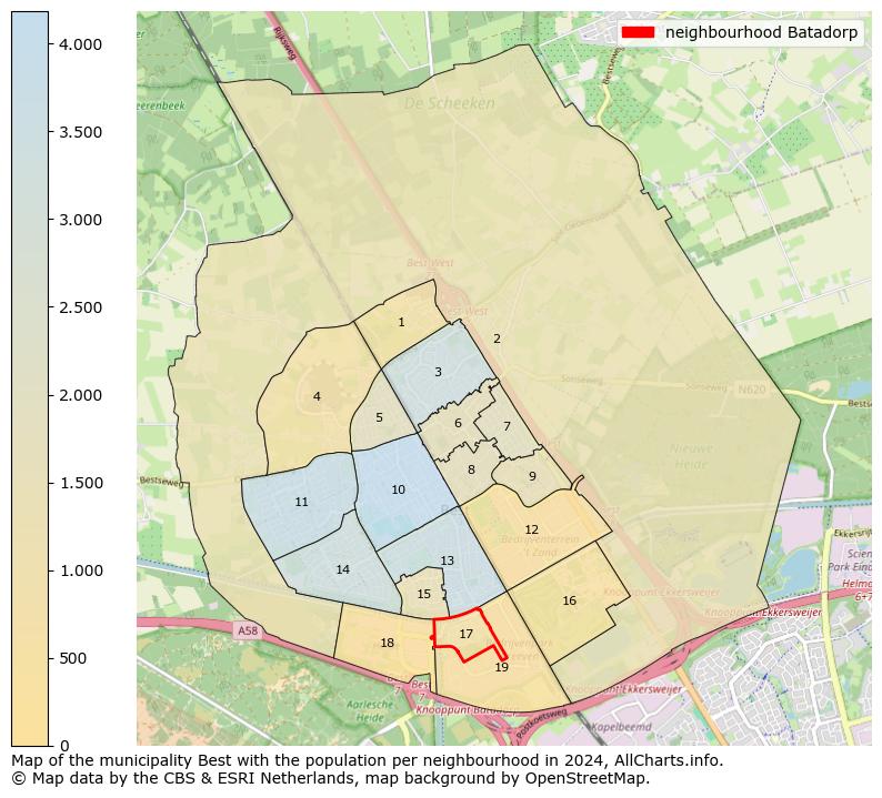 Image of the neighbourhood Batadorp at the map. This image is used as introduction to this page. This page shows a lot of information about the population in the neighbourhood Batadorp (such as the distribution by age groups of the residents, the composition of households, whether inhabitants are natives or Dutch with an immigration background, data about the houses (numbers, types, price development, use, type of property, ...) and more (car ownership, energy consumption, ...) based on open data from the Dutch Central Bureau of Statistics and various other sources!