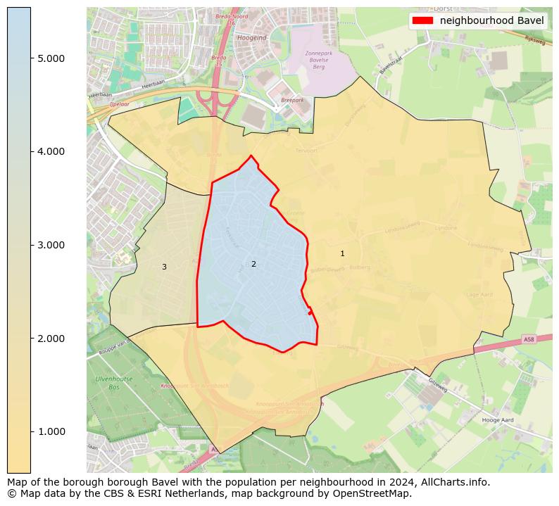 Image of the neighbourhood Bavel at the map. This image is used as introduction to this page. This page shows a lot of information about the population in the neighbourhood Bavel (such as the distribution by age groups of the residents, the composition of households, whether inhabitants are natives or Dutch with an immigration background, data about the houses (numbers, types, price development, use, type of property, ...) and more (car ownership, energy consumption, ...) based on open data from the Dutch Central Bureau of Statistics and various other sources!