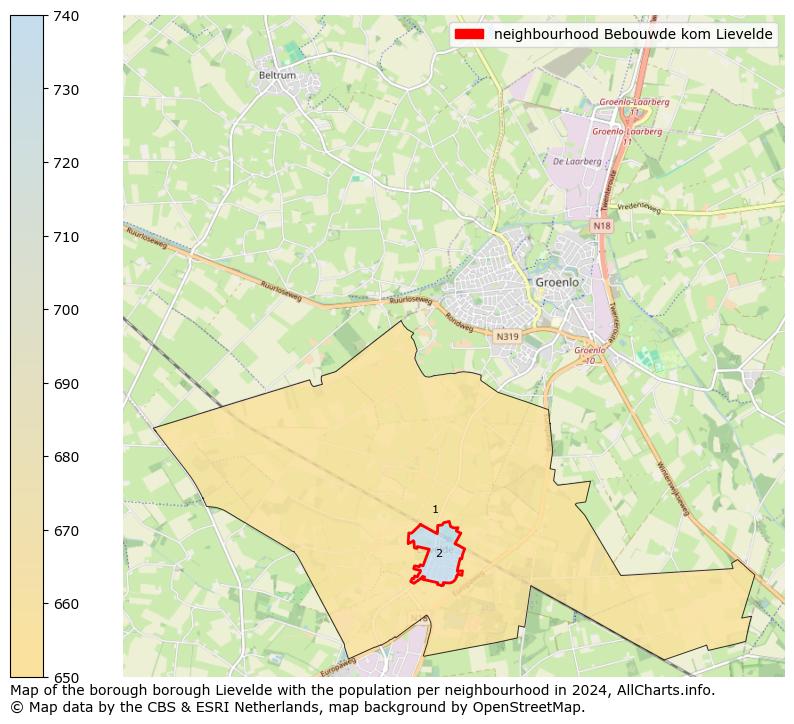 Image of the neighbourhood Bebouwde kom Lievelde at the map. This image is used as introduction to this page. This page shows a lot of information about the population in the neighbourhood Bebouwde kom Lievelde (such as the distribution by age groups of the residents, the composition of households, whether inhabitants are natives or Dutch with an immigration background, data about the houses (numbers, types, price development, use, type of property, ...) and more (car ownership, energy consumption, ...) based on open data from the Dutch Central Bureau of Statistics and various other sources!