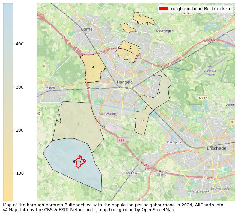 Image of the neighbourhood Beckum kern at the map. This image is used as introduction to this page. This page shows a lot of information about the population in the neighbourhood Beckum kern (such as the distribution by age groups of the residents, the composition of households, whether inhabitants are natives or Dutch with an immigration background, data about the houses (numbers, types, price development, use, type of property, ...) and more (car ownership, energy consumption, ...) based on open data from the Dutch Central Bureau of Statistics and various other sources!