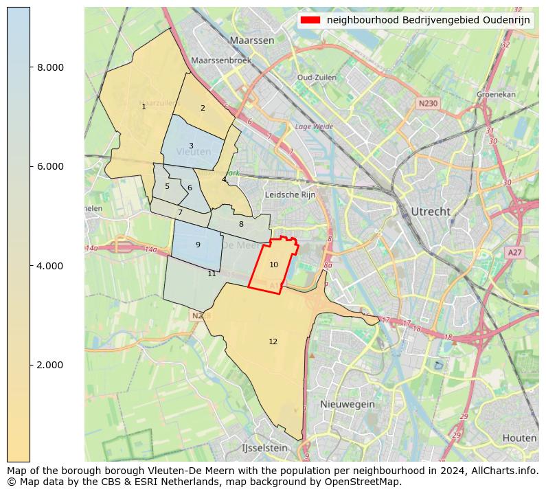 Image of the neighbourhood Bedrijvengebied Oudenrijn at the map. This image is used as introduction to this page. This page shows a lot of information about the population in the neighbourhood Bedrijvengebied Oudenrijn (such as the distribution by age groups of the residents, the composition of households, whether inhabitants are natives or Dutch with an immigration background, data about the houses (numbers, types, price development, use, type of property, ...) and more (car ownership, energy consumption, ...) based on open data from the Dutch Central Bureau of Statistics and various other sources!