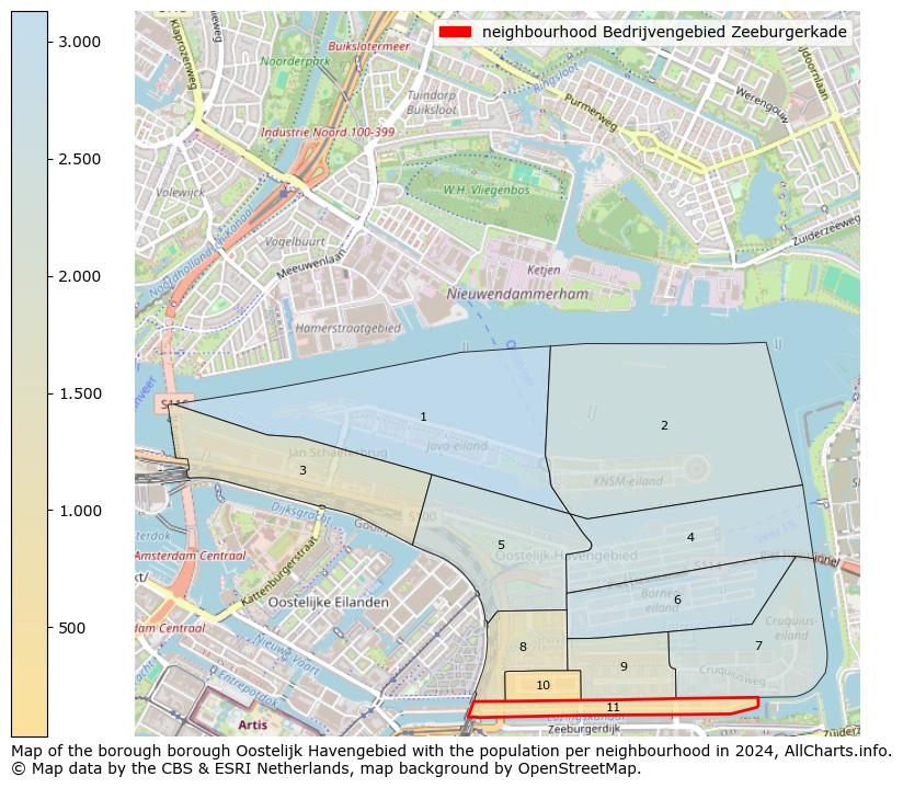 Image of the neighbourhood Bedrijvengebied Zeeburgerkade at the map. This image is used as introduction to this page. This page shows a lot of information about the population in the neighbourhood Bedrijvengebied Zeeburgerkade (such as the distribution by age groups of the residents, the composition of households, whether inhabitants are natives or Dutch with an immigration background, data about the houses (numbers, types, price development, use, type of property, ...) and more (car ownership, energy consumption, ...) based on open data from the Dutch Central Bureau of Statistics and various other sources!