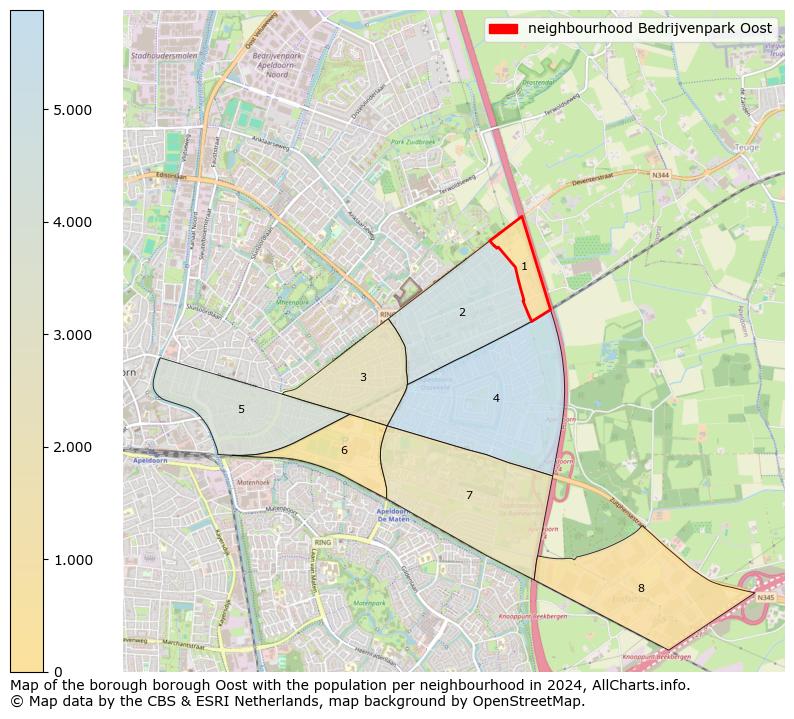 Image of the neighbourhood Bedrijvenpark Oost at the map. This image is used as introduction to this page. This page shows a lot of information about the population in the neighbourhood Bedrijvenpark Oost (such as the distribution by age groups of the residents, the composition of households, whether inhabitants are natives or Dutch with an immigration background, data about the houses (numbers, types, price development, use, type of property, ...) and more (car ownership, energy consumption, ...) based on open data from the Dutch Central Bureau of Statistics and various other sources!