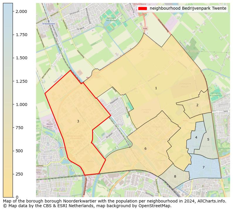 Image of the neighbourhood Bedrijvenpark Twente at the map. This image is used as introduction to this page. This page shows a lot of information about the population in the neighbourhood Bedrijvenpark Twente (such as the distribution by age groups of the residents, the composition of households, whether inhabitants are natives or Dutch with an immigration background, data about the houses (numbers, types, price development, use, type of property, ...) and more (car ownership, energy consumption, ...) based on open data from the Dutch Central Bureau of Statistics and various other sources!