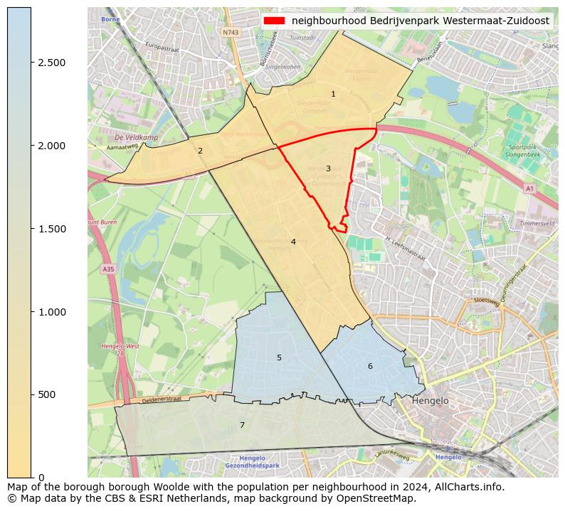 Image of the neighbourhood Bedrijvenpark Westermaat-Zuidoost at the map. This image is used as introduction to this page. This page shows a lot of information about the population in the neighbourhood Bedrijvenpark Westermaat-Zuidoost (such as the distribution by age groups of the residents, the composition of households, whether inhabitants are natives or Dutch with an immigration background, data about the houses (numbers, types, price development, use, type of property, ...) and more (car ownership, energy consumption, ...) based on open data from the Dutch Central Bureau of Statistics and various other sources!