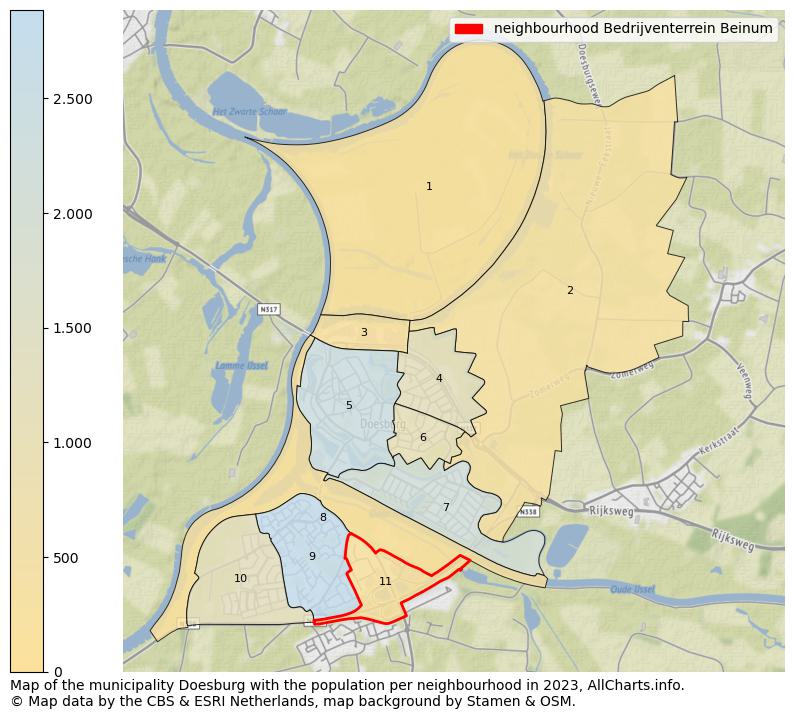 Map of the municipality Doesburg with the population per neighbourhood in 2023. This page shows a lot of information about residents (such as the distribution by age groups, family composition, gender, native or Dutch with an immigration background, ...), homes (numbers, types, price development, use, type of property, ...) and more (car ownership, energy consumption, ...) based on open data from the Dutch Central Bureau of Statistics and various other sources!