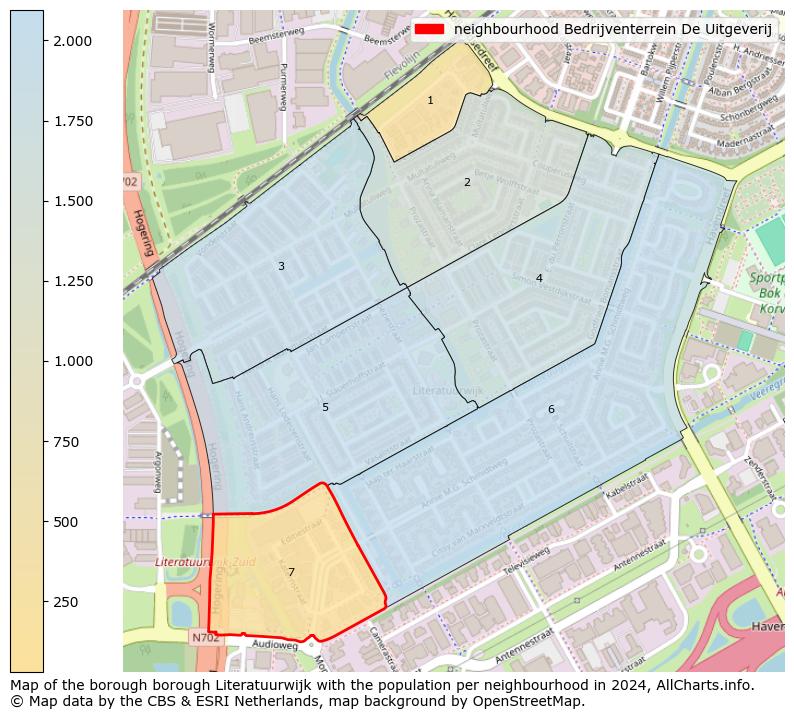 Image of the neighbourhood Bedrijventerrein De Uitgeverij at the map. This image is used as introduction to this page. This page shows a lot of information about the population in the neighbourhood Bedrijventerrein De Uitgeverij (such as the distribution by age groups of the residents, the composition of households, whether inhabitants are natives or Dutch with an immigration background, data about the houses (numbers, types, price development, use, type of property, ...) and more (car ownership, energy consumption, ...) based on open data from the Dutch Central Bureau of Statistics and various other sources!