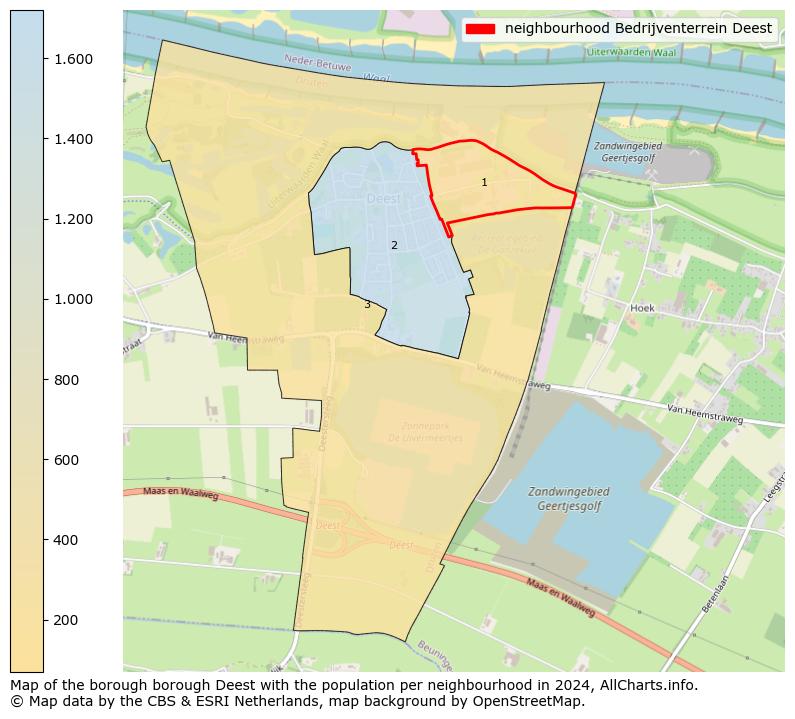 Image of the neighbourhood Bedrijventerrein Deest at the map. This image is used as introduction to this page. This page shows a lot of information about the population in the neighbourhood Bedrijventerrein Deest (such as the distribution by age groups of the residents, the composition of households, whether inhabitants are natives or Dutch with an immigration background, data about the houses (numbers, types, price development, use, type of property, ...) and more (car ownership, energy consumption, ...) based on open data from the Dutch Central Bureau of Statistics and various other sources!