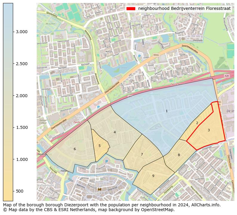 Image of the neighbourhood Bedrijventerrein Floresstraat at the map. This image is used as introduction to this page. This page shows a lot of information about the population in the neighbourhood Bedrijventerrein Floresstraat (such as the distribution by age groups of the residents, the composition of households, whether inhabitants are natives or Dutch with an immigration background, data about the houses (numbers, types, price development, use, type of property, ...) and more (car ownership, energy consumption, ...) based on open data from the Dutch Central Bureau of Statistics and various other sources!