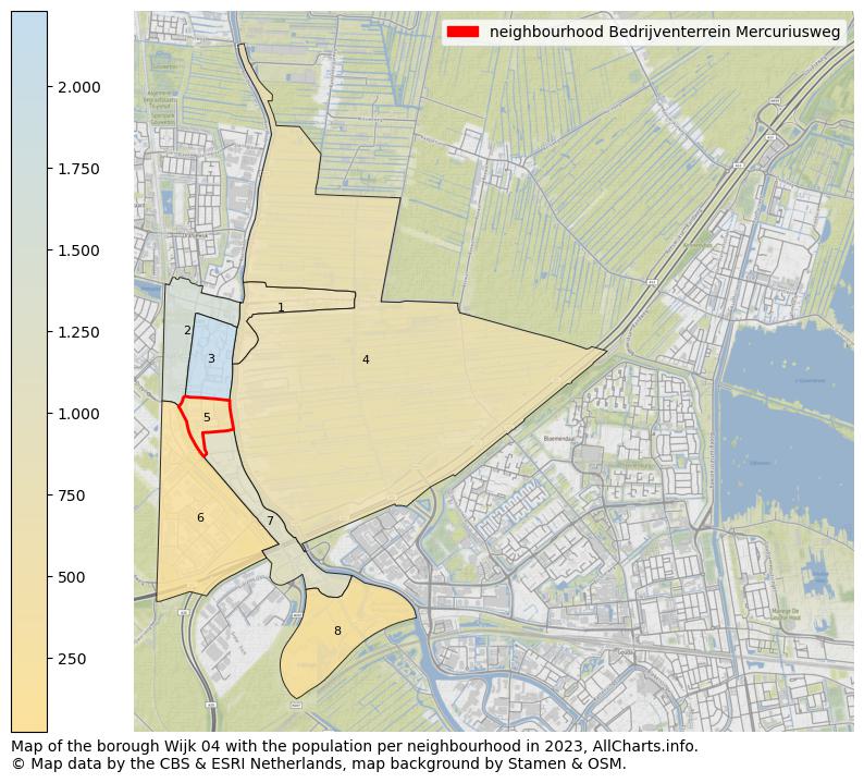 Map of the borough Wijk 04 with the population per neighbourhood in 2023. This page shows a lot of information about residents (such as the distribution by age groups, family composition, gender, native or Dutch with an immigration background, ...), homes (numbers, types, price development, use, type of property, ...) and more (car ownership, energy consumption, ...) based on open data from the Dutch Central Bureau of Statistics and various other sources!