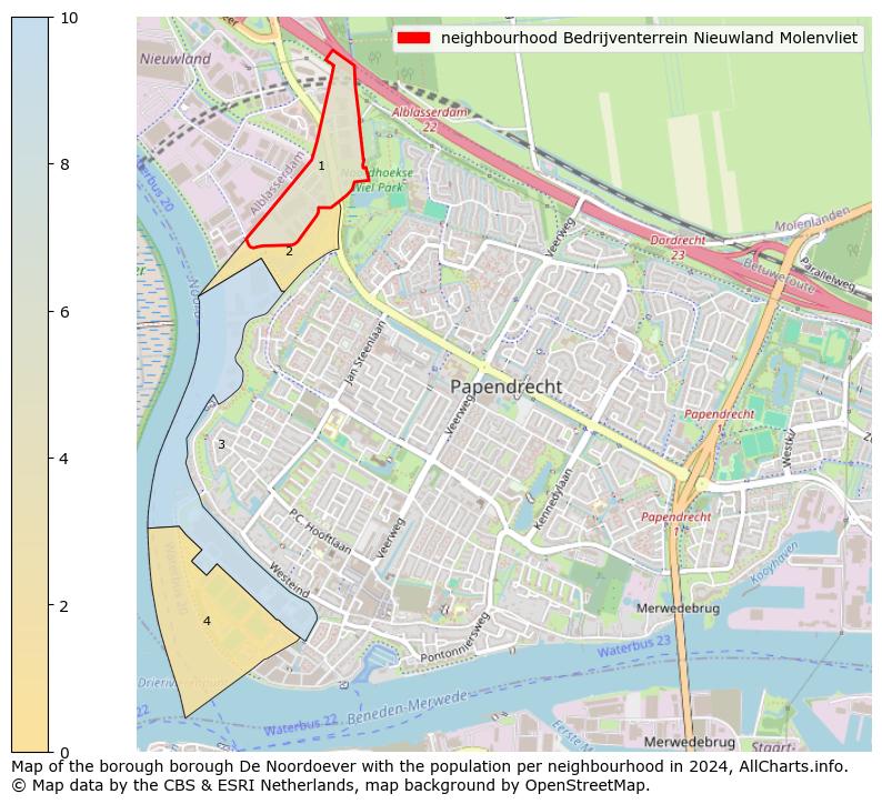 Image of the neighbourhood Bedrijventerrein Nieuwland Molenvliet at the map. This image is used as introduction to this page. This page shows a lot of information about the population in the neighbourhood Bedrijventerrein Nieuwland Molenvliet (such as the distribution by age groups of the residents, the composition of households, whether inhabitants are natives or Dutch with an immigration background, data about the houses (numbers, types, price development, use, type of property, ...) and more (car ownership, energy consumption, ...) based on open data from the Dutch Central Bureau of Statistics and various other sources!