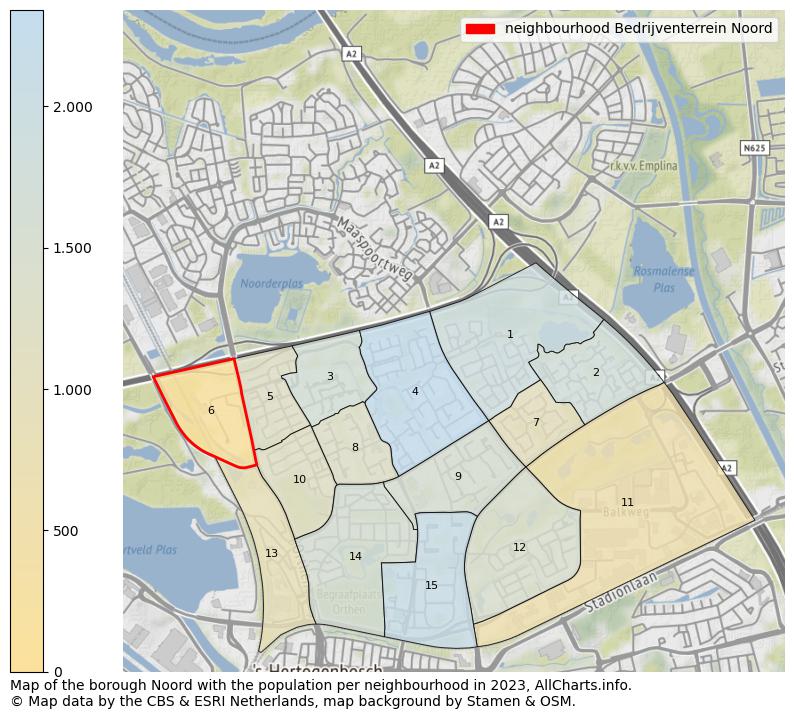 Map of the borough Noord with the population per neighbourhood in 2022. This page shows a lot of information about residents (such as the distribution by age groups, family composition, gender, native or Dutch with an immigration background, ...), homes (numbers, types, price development, use, type of property, ...) and more (car ownership, energy consumption, ...) based on open data from the Dutch Central Bureau of Statistics and various other sources!