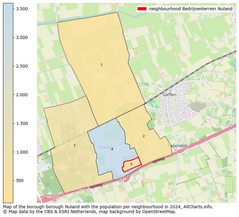 Image of the neighbourhood Bedrijventerrein Nuland at the map. This image is used as introduction to this page. This page shows a lot of information about the population in the neighbourhood Bedrijventerrein Nuland (such as the distribution by age groups of the residents, the composition of households, whether inhabitants are natives or Dutch with an immigration background, data about the houses (numbers, types, price development, use, type of property, ...) and more (car ownership, energy consumption, ...) based on open data from the Dutch Central Bureau of Statistics and various other sources!