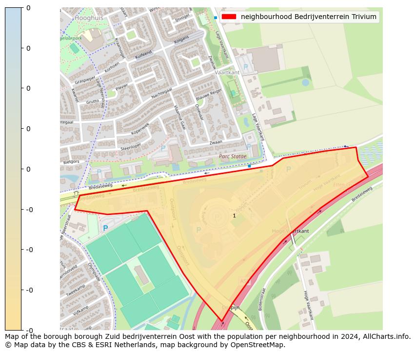 Image of the neighbourhood Bedrijventerrein Trivium at the map. This image is used as introduction to this page. This page shows a lot of information about the population in the neighbourhood Bedrijventerrein Trivium (such as the distribution by age groups of the residents, the composition of households, whether inhabitants are natives or Dutch with an immigration background, data about the houses (numbers, types, price development, use, type of property, ...) and more (car ownership, energy consumption, ...) based on open data from the Dutch Central Bureau of Statistics and various other sources!