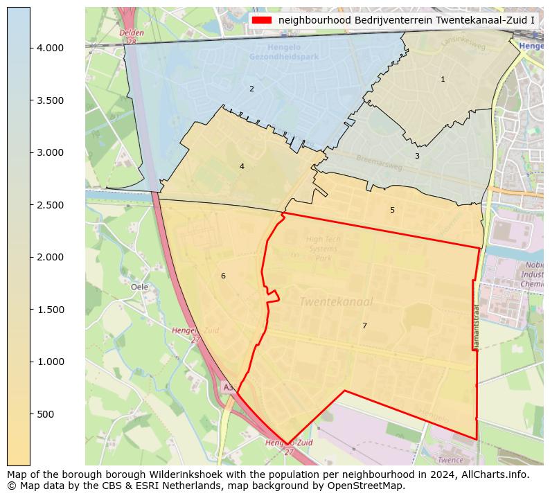 Image of the neighbourhood Bedrijventerrein Twentekanaal-Zuid I at the map. This image is used as introduction to this page. This page shows a lot of information about the population in the neighbourhood Bedrijventerrein Twentekanaal-Zuid I (such as the distribution by age groups of the residents, the composition of households, whether inhabitants are natives or Dutch with an immigration background, data about the houses (numbers, types, price development, use, type of property, ...) and more (car ownership, energy consumption, ...) based on open data from the Dutch Central Bureau of Statistics and various other sources!