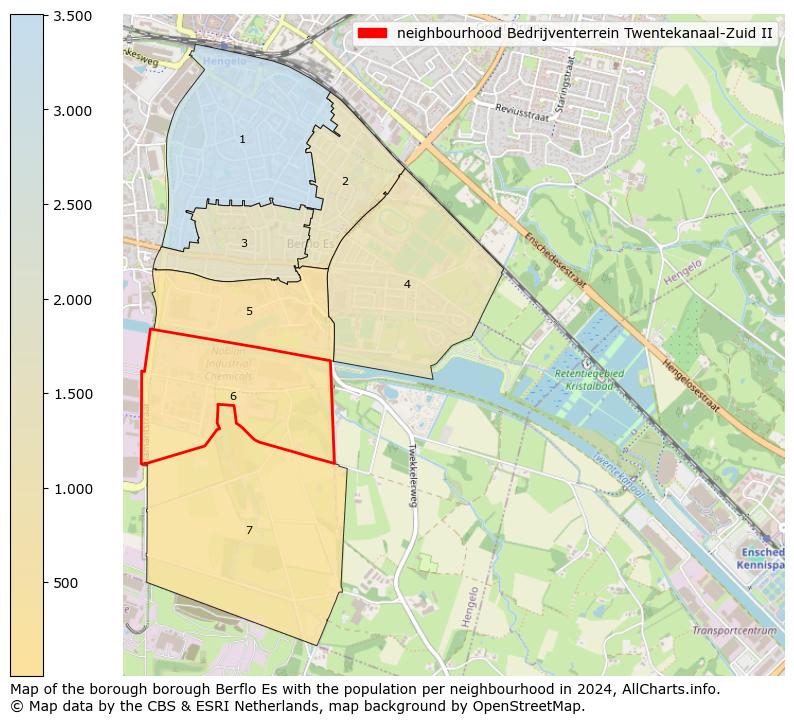 Image of the neighbourhood Bedrijventerrein Twentekanaal-Zuid II at the map. This image is used as introduction to this page. This page shows a lot of information about the population in the neighbourhood Bedrijventerrein Twentekanaal-Zuid II (such as the distribution by age groups of the residents, the composition of households, whether inhabitants are natives or Dutch with an immigration background, data about the houses (numbers, types, price development, use, type of property, ...) and more (car ownership, energy consumption, ...) based on open data from the Dutch Central Bureau of Statistics and various other sources!