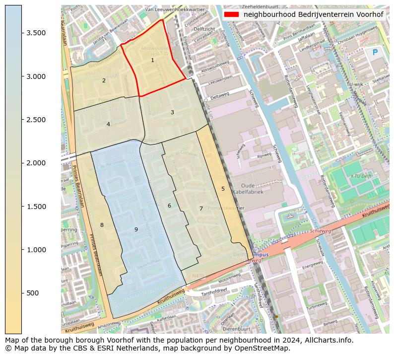 Image of the neighbourhood Bedrijventerrein Voorhof at the map. This image is used as introduction to this page. This page shows a lot of information about the population in the neighbourhood Bedrijventerrein Voorhof (such as the distribution by age groups of the residents, the composition of households, whether inhabitants are natives or Dutch with an immigration background, data about the houses (numbers, types, price development, use, type of property, ...) and more (car ownership, energy consumption, ...) based on open data from the Dutch Central Bureau of Statistics and various other sources!