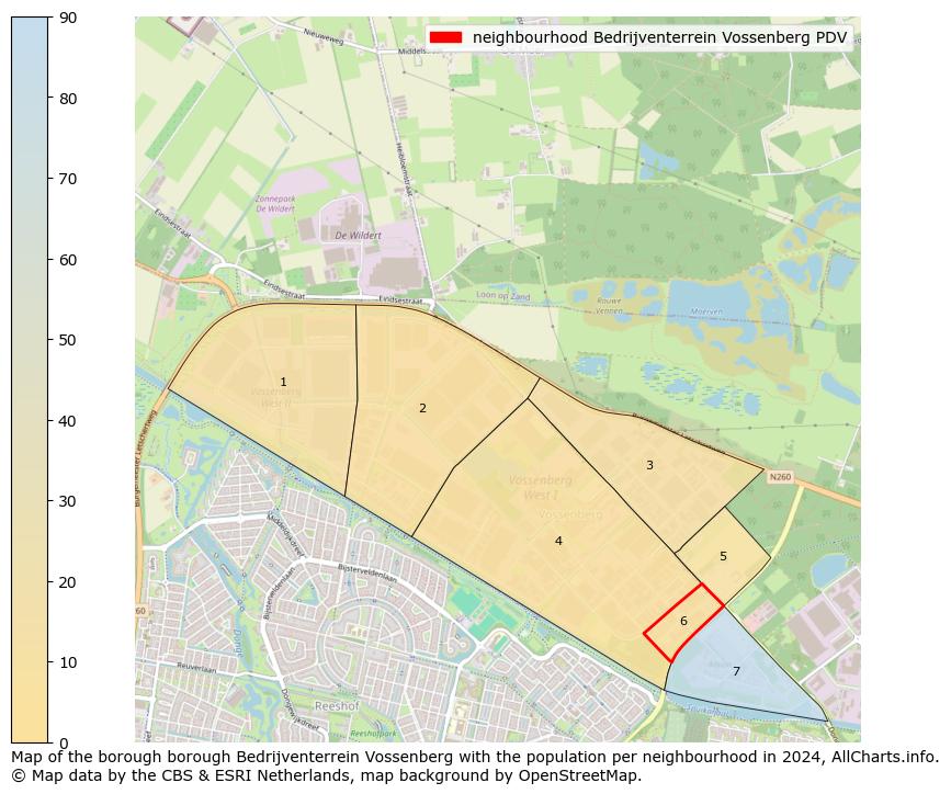 Image of the neighbourhood Bedrijventerrein Vossenberg PDV at the map. This image is used as introduction to this page. This page shows a lot of information about the population in the neighbourhood Bedrijventerrein Vossenberg PDV (such as the distribution by age groups of the residents, the composition of households, whether inhabitants are natives or Dutch with an immigration background, data about the houses (numbers, types, price development, use, type of property, ...) and more (car ownership, energy consumption, ...) based on open data from the Dutch Central Bureau of Statistics and various other sources!