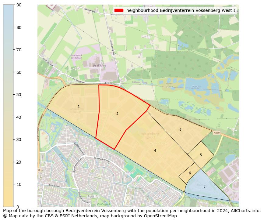 Image of the neighbourhood Bedrijventerrein Vossenberg West I at the map. This image is used as introduction to this page. This page shows a lot of information about the population in the neighbourhood Bedrijventerrein Vossenberg West I (such as the distribution by age groups of the residents, the composition of households, whether inhabitants are natives or Dutch with an immigration background, data about the houses (numbers, types, price development, use, type of property, ...) and more (car ownership, energy consumption, ...) based on open data from the Dutch Central Bureau of Statistics and various other sources!