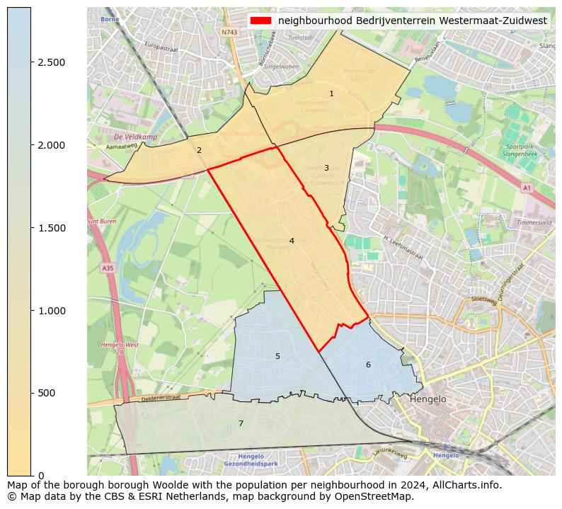 Image of the neighbourhood Bedrijventerrein Westermaat-Zuidwest at the map. This image is used as introduction to this page. This page shows a lot of information about the population in the neighbourhood Bedrijventerrein Westermaat-Zuidwest (such as the distribution by age groups of the residents, the composition of households, whether inhabitants are natives or Dutch with an immigration background, data about the houses (numbers, types, price development, use, type of property, ...) and more (car ownership, energy consumption, ...) based on open data from the Dutch Central Bureau of Statistics and various other sources!