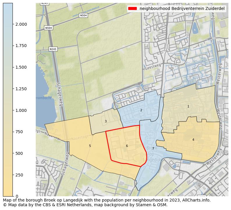 Map of the borough Broek op Langedijk with the population per neighbourhood in 2023. This page shows a lot of information about residents (such as the distribution by age groups, family composition, gender, native or Dutch with an immigration background, ...), homes (numbers, types, price development, use, type of property, ...) and more (car ownership, energy consumption, ...) based on open data from the Dutch Central Bureau of Statistics and various other sources!