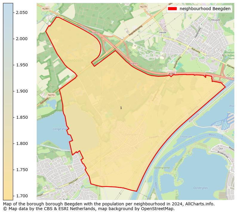 Image of the neighbourhood Beegden at the map. This image is used as introduction to this page. This page shows a lot of information about the population in the neighbourhood Beegden (such as the distribution by age groups of the residents, the composition of households, whether inhabitants are natives or Dutch with an immigration background, data about the houses (numbers, types, price development, use, type of property, ...) and more (car ownership, energy consumption, ...) based on open data from the Dutch Central Bureau of Statistics and various other sources!