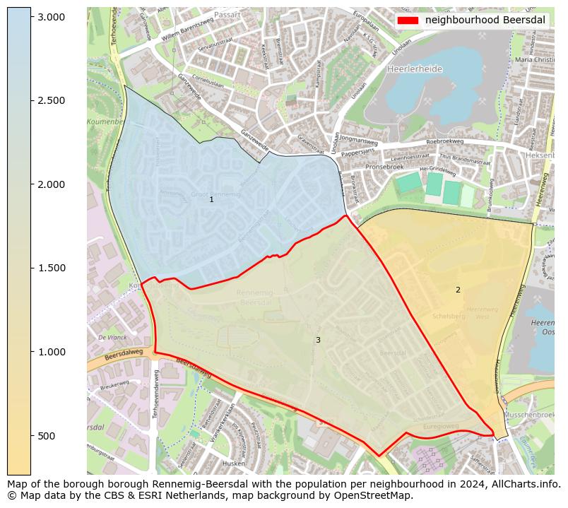 Image of the neighbourhood Beersdal at the map. This image is used as introduction to this page. This page shows a lot of information about the population in the neighbourhood Beersdal (such as the distribution by age groups of the residents, the composition of households, whether inhabitants are natives or Dutch with an immigration background, data about the houses (numbers, types, price development, use, type of property, ...) and more (car ownership, energy consumption, ...) based on open data from the Dutch Central Bureau of Statistics and various other sources!