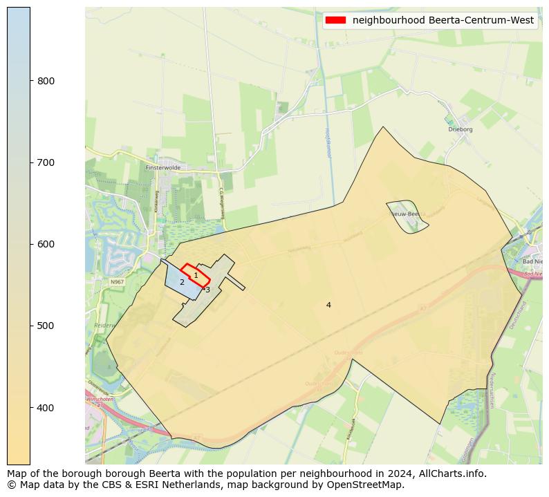 Image of the neighbourhood Beerta-Centrum-West at the map. This image is used as introduction to this page. This page shows a lot of information about the population in the neighbourhood Beerta-Centrum-West (such as the distribution by age groups of the residents, the composition of households, whether inhabitants are natives or Dutch with an immigration background, data about the houses (numbers, types, price development, use, type of property, ...) and more (car ownership, energy consumption, ...) based on open data from the Dutch Central Bureau of Statistics and various other sources!