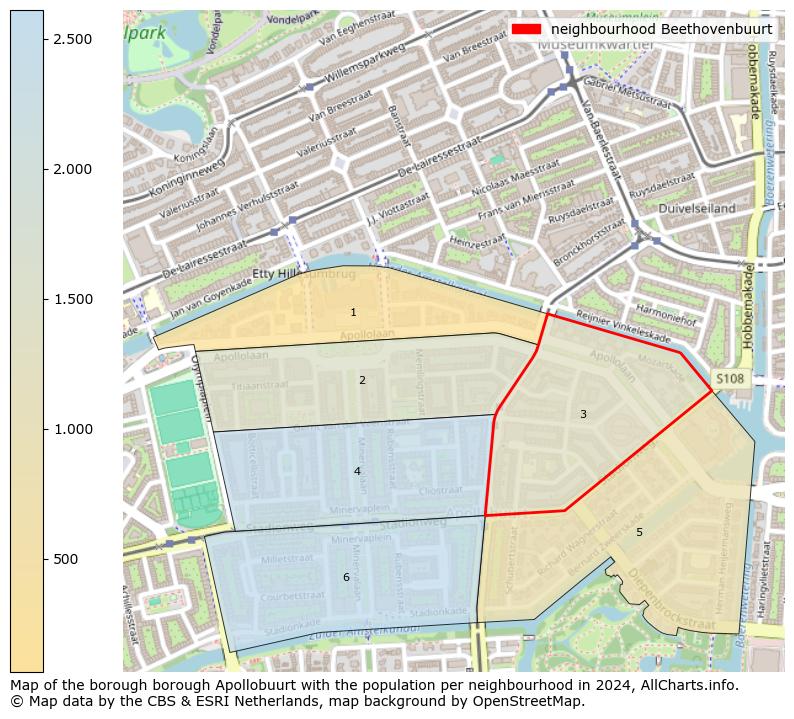 Image of the neighbourhood Beethovenbuurt at the map. This image is used as introduction to this page. This page shows a lot of information about the population in the neighbourhood Beethovenbuurt (such as the distribution by age groups of the residents, the composition of households, whether inhabitants are natives or Dutch with an immigration background, data about the houses (numbers, types, price development, use, type of property, ...) and more (car ownership, energy consumption, ...) based on open data from the Dutch Central Bureau of Statistics and various other sources!