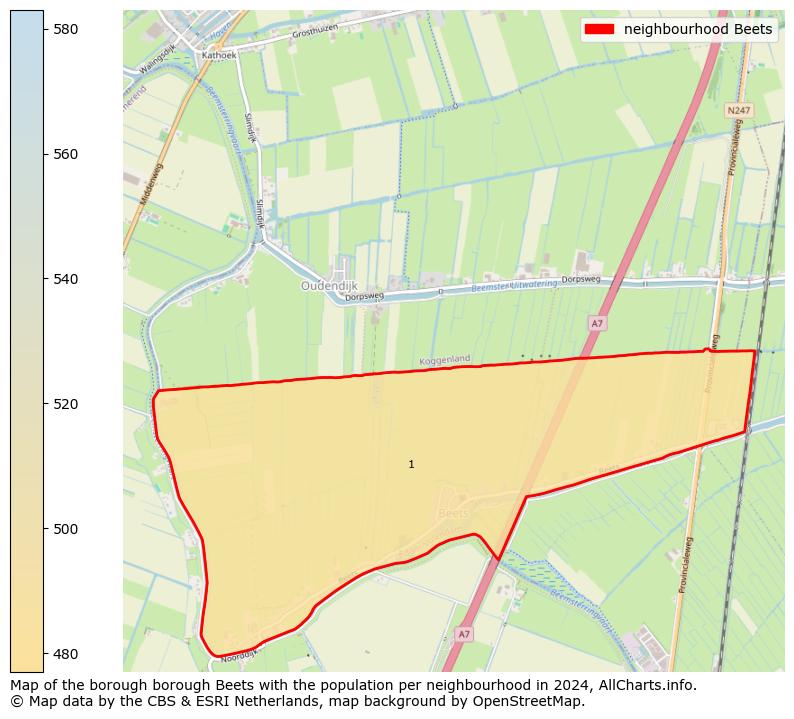 Image of the neighbourhood Beets at the map. This image is used as introduction to this page. This page shows a lot of information about the population in the neighbourhood Beets (such as the distribution by age groups of the residents, the composition of households, whether inhabitants are natives or Dutch with an immigration background, data about the houses (numbers, types, price development, use, type of property, ...) and more (car ownership, energy consumption, ...) based on open data from the Dutch Central Bureau of Statistics and various other sources!